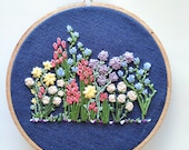 Hand Embroidery Pattern, Flower Embroidery Hoop Pattern, Embroidery Supplies, Beginner Hand Embroidery, Flower Embroidery Design, Flower Art