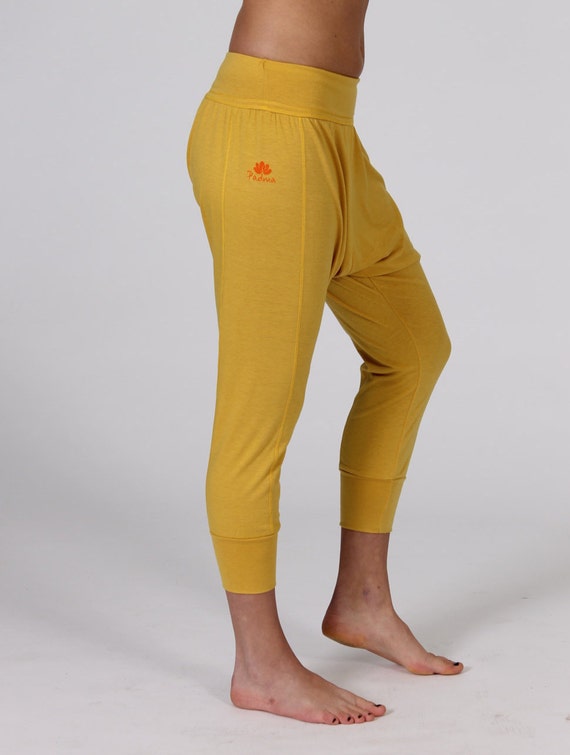 Women's Drop Crotch Yoga Pants Cropped Harem by PadmaYogaWear