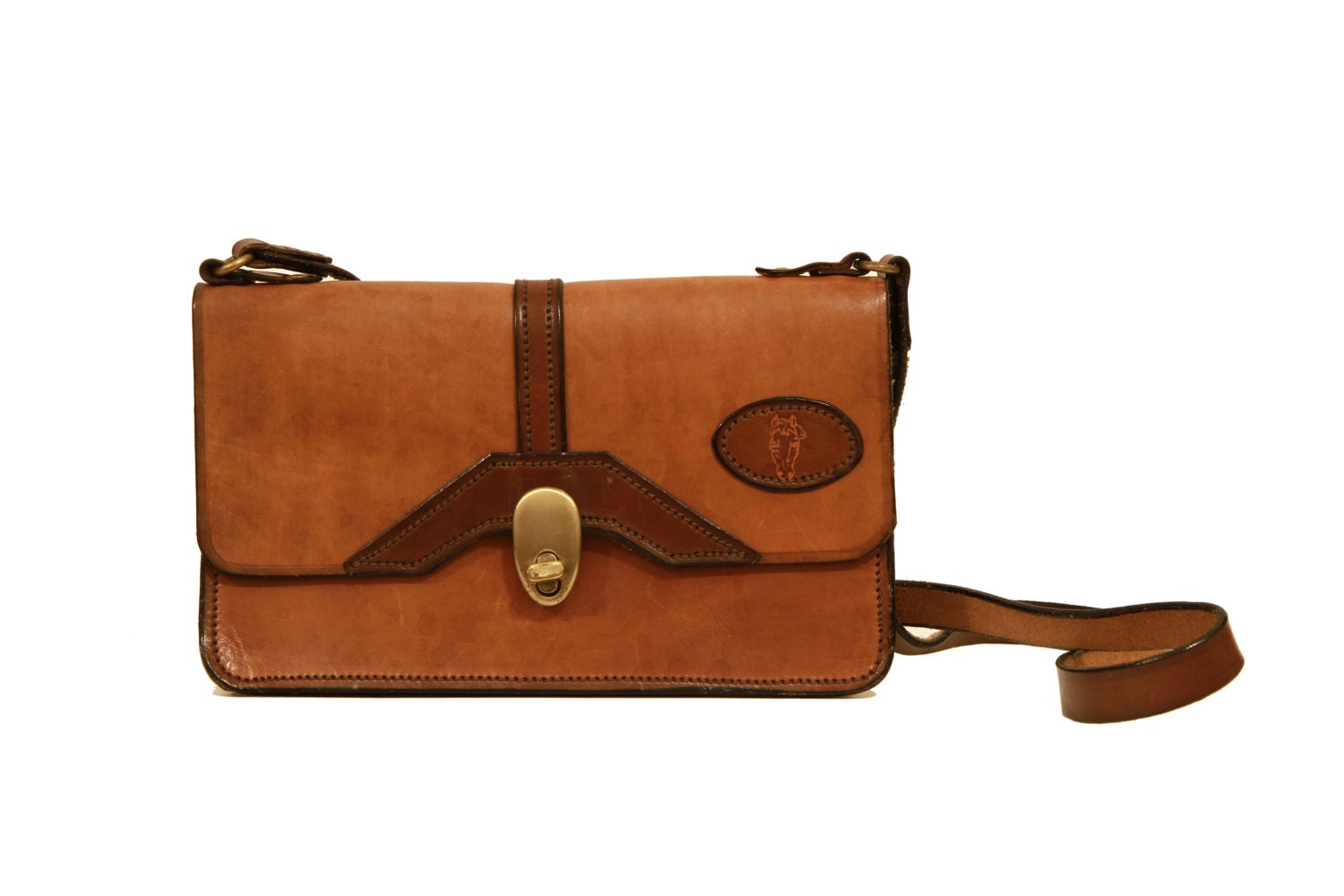Genuine leather Italian Crossbody Handbag Vintage Handmade
