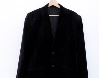 CLASSIC 2 BUTTON Black blazer jacket 100 % soft cotton