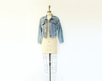 Jeweled Denim Jacket Vintage Jean Jacket Studded Denim Jacket Acid Wash Jacket Star Studded Jacket 1980s Jean Jacket Acid Wash Denim s