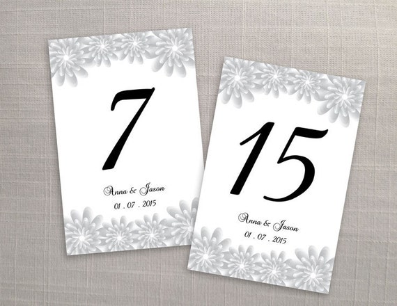 diy printable wedding table number template editable ms word