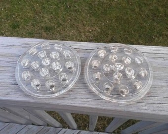 SALE Vintage glass flower frogs lot of 2