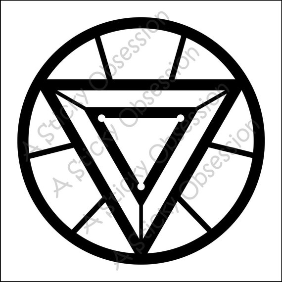 Download Iron Man Arc Reactor Mark VI Custom Decal Sticker