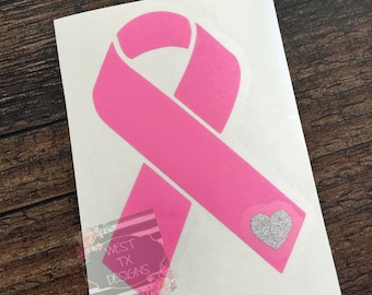 Cancer Ribbon Decal | Breast Cancer Ribbon | Cancer Awareness | Vinyl Decal