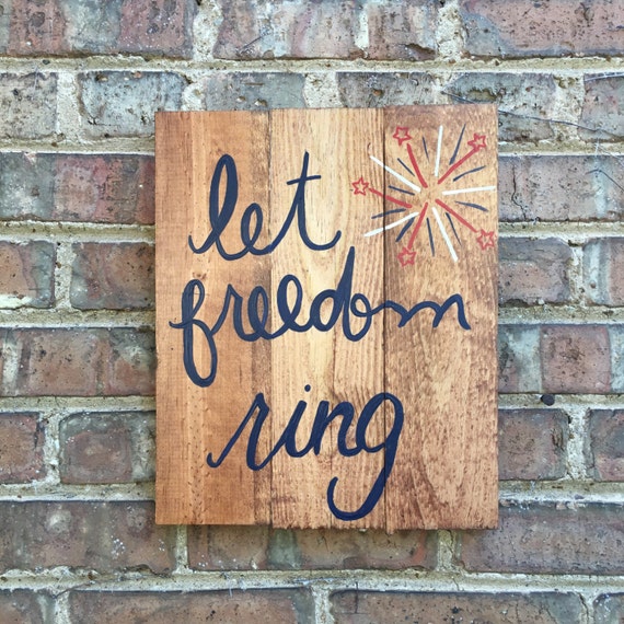 Fourth of July wooden sign