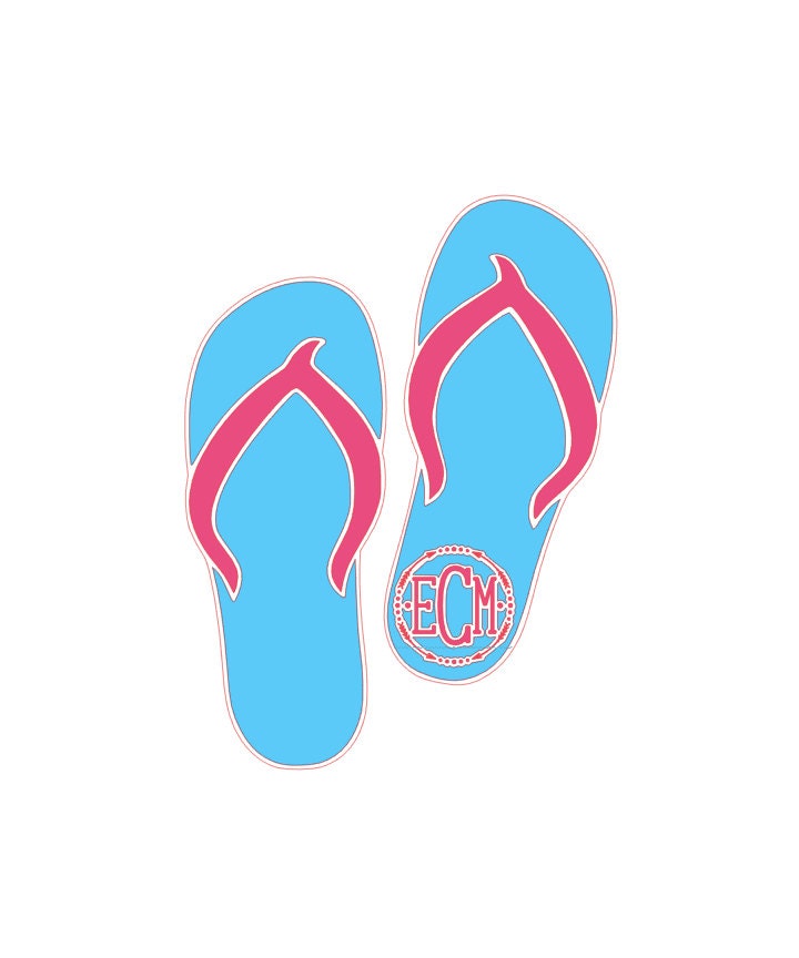 Flip-Flop Decal by GigglesAnRibbons on Etsy