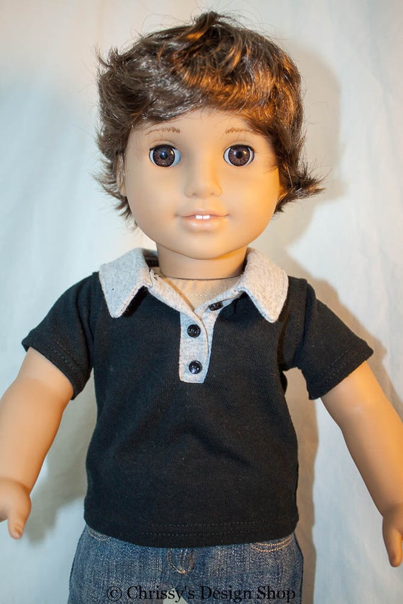 18 inch boy doll polo shirt/ 18inch boy doll collar polo shirt