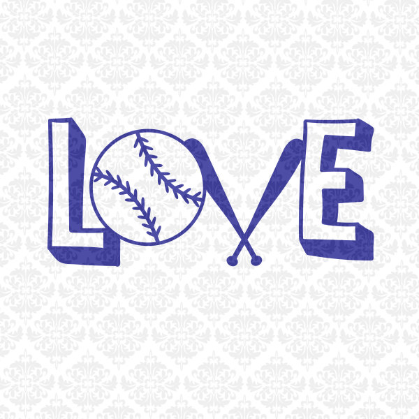 Baseball Svg Love - Layered SVG Cut File - Download Free Fonts - Free