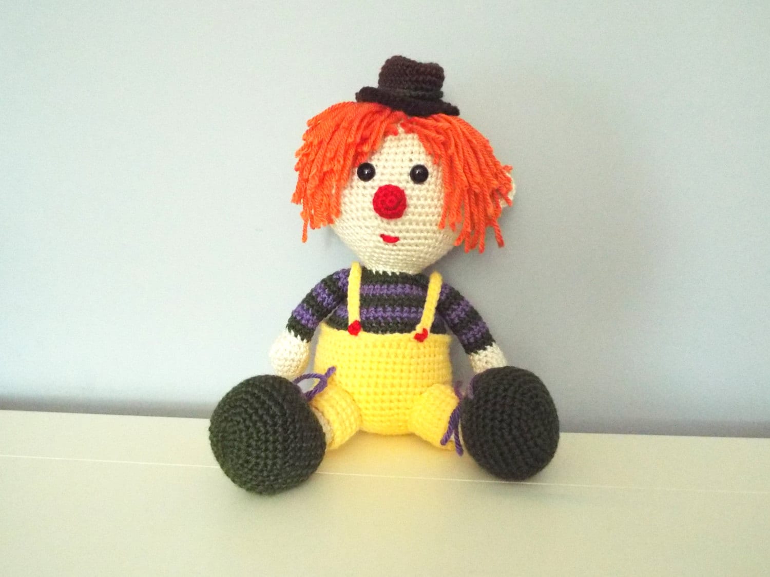 Crochet clown Doll Amigurumi Kids toys Circus Gifts ideas ...