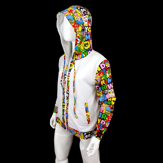 Hoodies for men burning man new style unique vest cool hooded