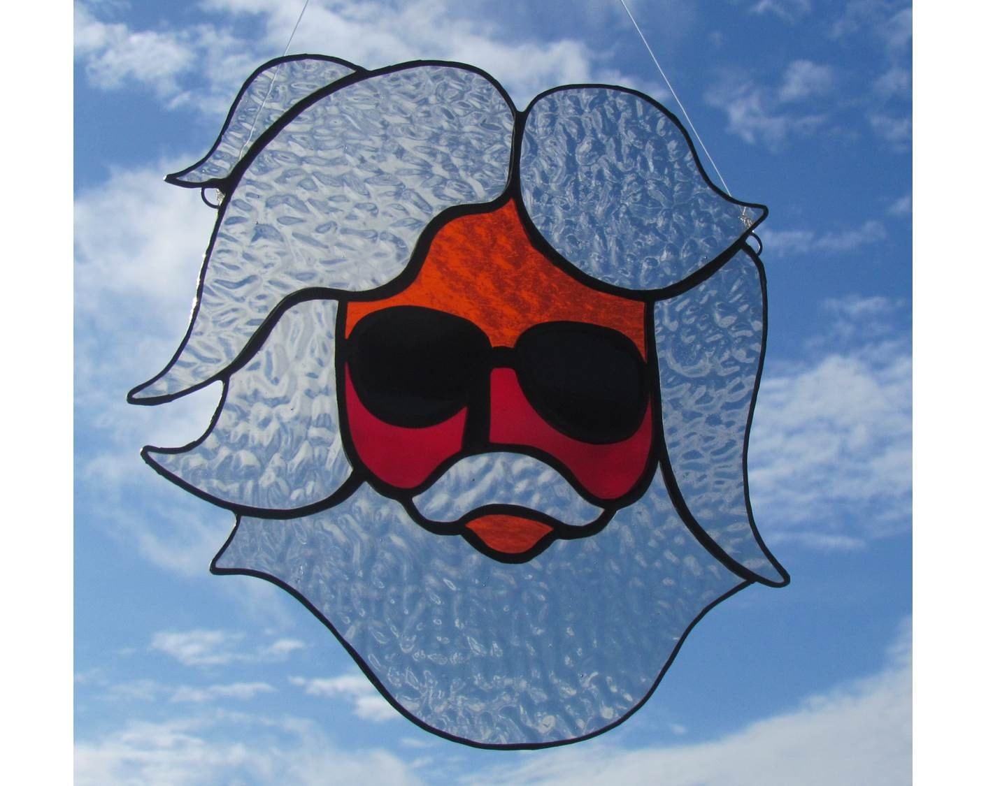 Jerry Garcia Grateful Dead Stained Glass Suncatcher By