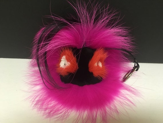 pom keychain pom mink Pom Ball Ring Bobble Pendant Fur Pom Keychain Fur MINI Bag Key Monster