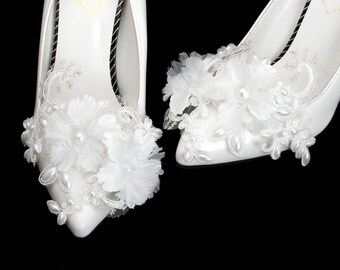 Wedding Shoe Clips, Bridal Shoes Clips, Wedding Lace Shoe Clips