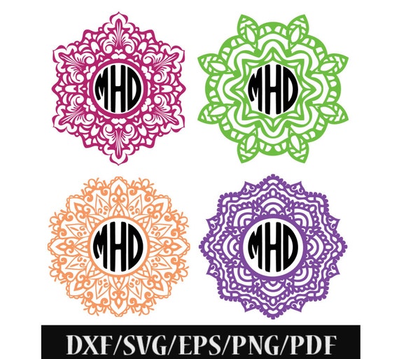 Download Flower Mandala monogram svg Circle monogram Frame svg by ...