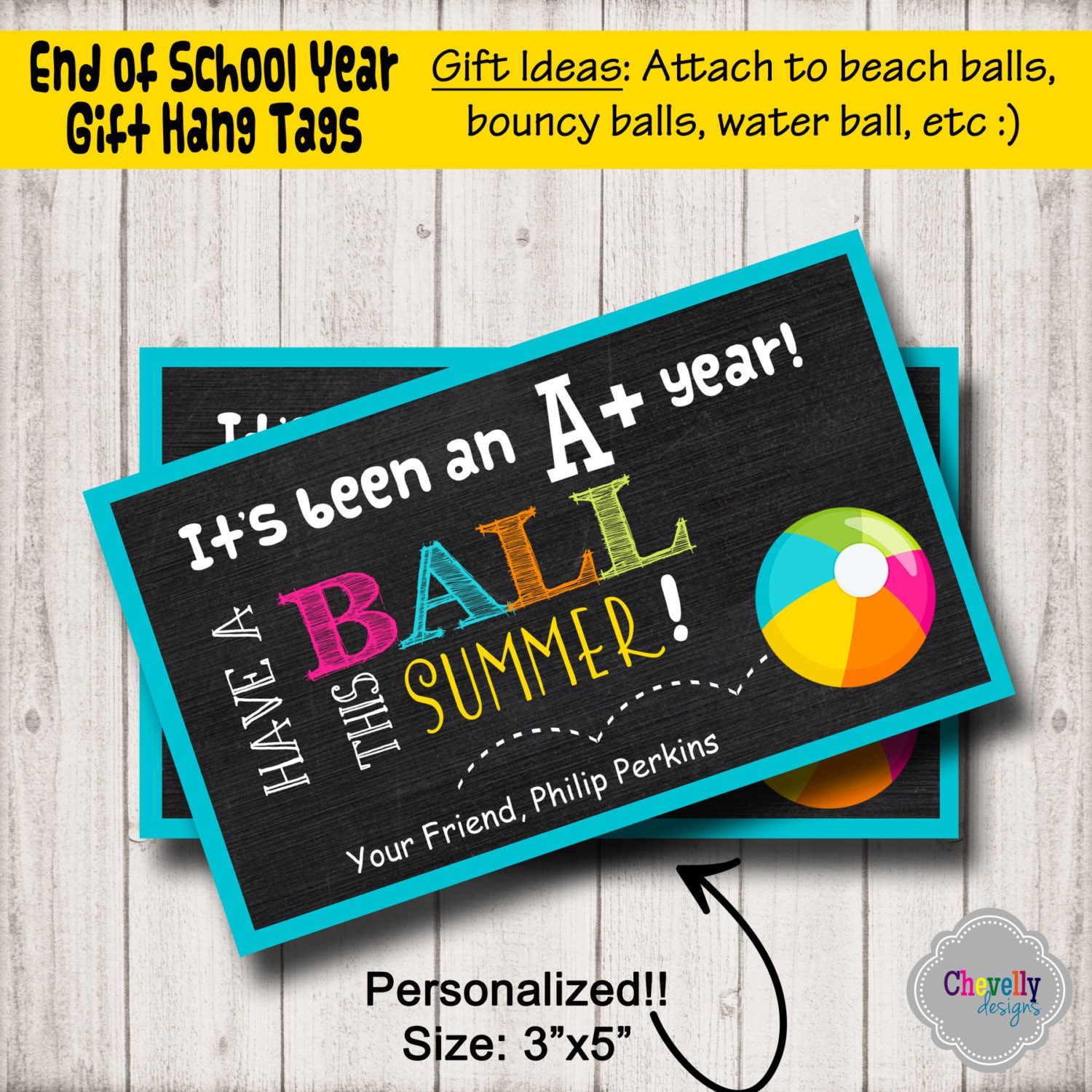 Have a Ball This Summer End of School Gift Tag Printable