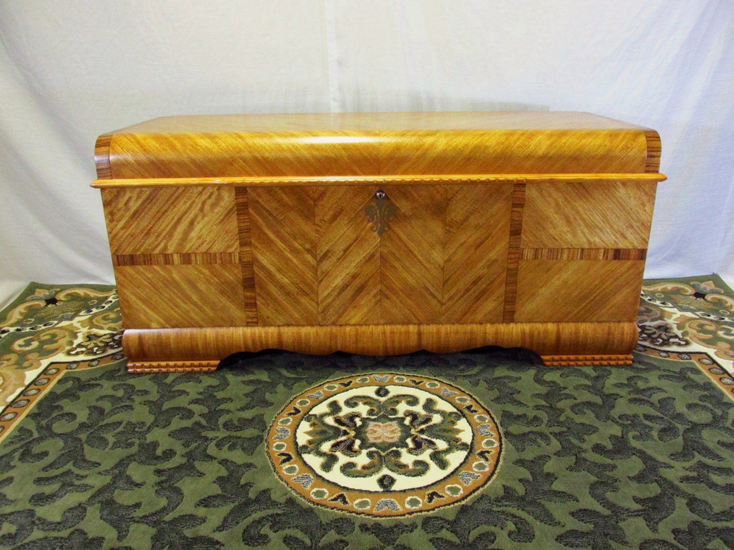 Restored 1945 Lane Cedar Chest with Waterfall Top Style 2120