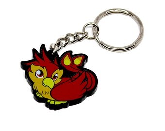 CINDER THE PHOENIX 4 Keychain phoenix Pendant Fantasy keychain Kawaii keychain Cute keychain phoenix keyring fantasy keyring bird keychain