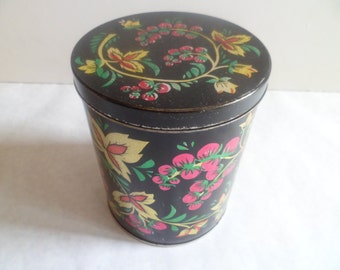 Russian Tin Box - Soviet Tin Container - Vintage Metal Tin Boxes For Kitchen