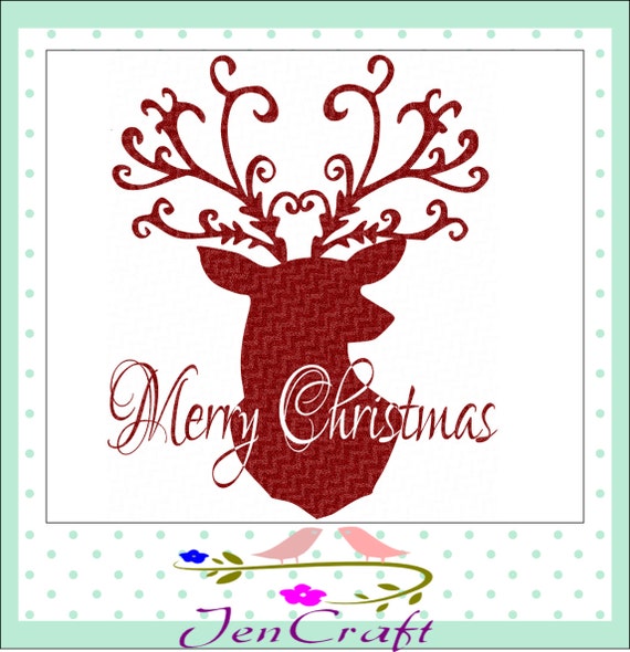 Christmas Reindeer SVGEPS Png DXFdigital by JenCraftDesigns