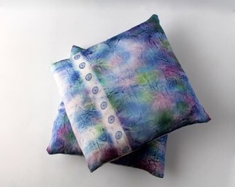 House gift Batik Pillow Cover Throw pillow cover Batik decor Marble pillow cover Set of 2 matching covers Decorative pillow cover 16x16in