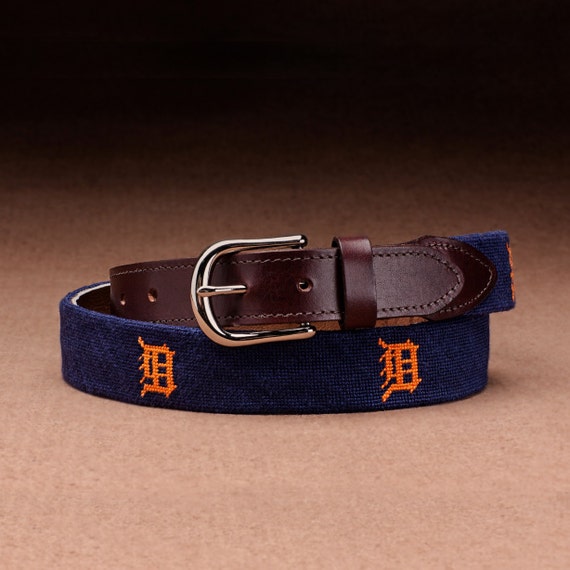 Items similar to Needlepoint Belt, Detroit Baseball Belt, Needlepoint