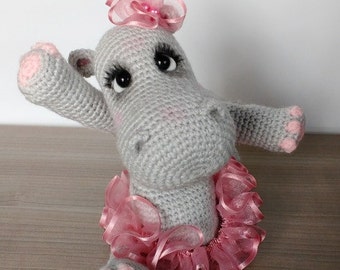 Crochet hippo Etsy
