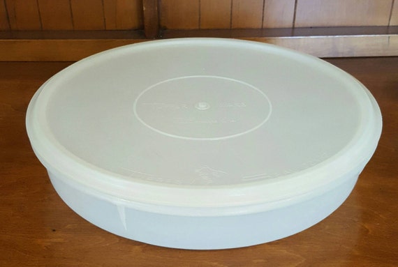 Round Covered Tupperware Storage Container