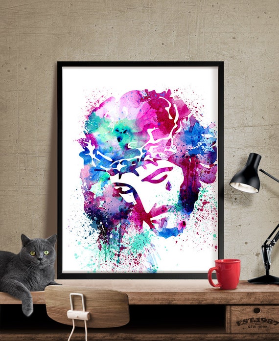 Jesus Wall Art watercolor jesus wall art christianity poster jesus Jesus Wall Art watercolor jesus wall art christianity poster jesus