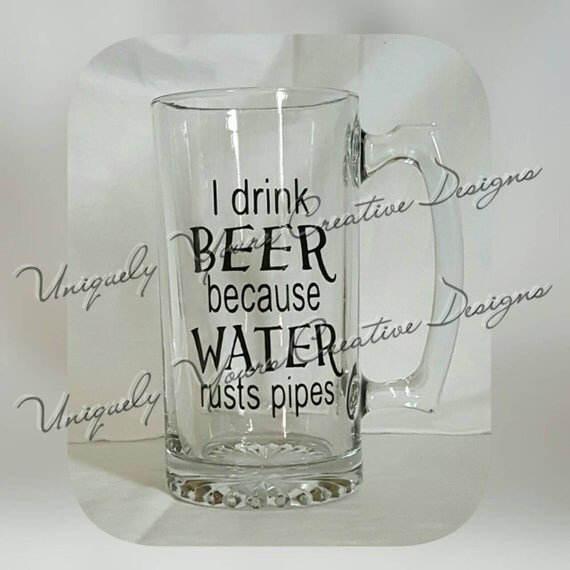 Download I Drink Beer Mug Dad Beer Mug Personalized Gift Glass Beer