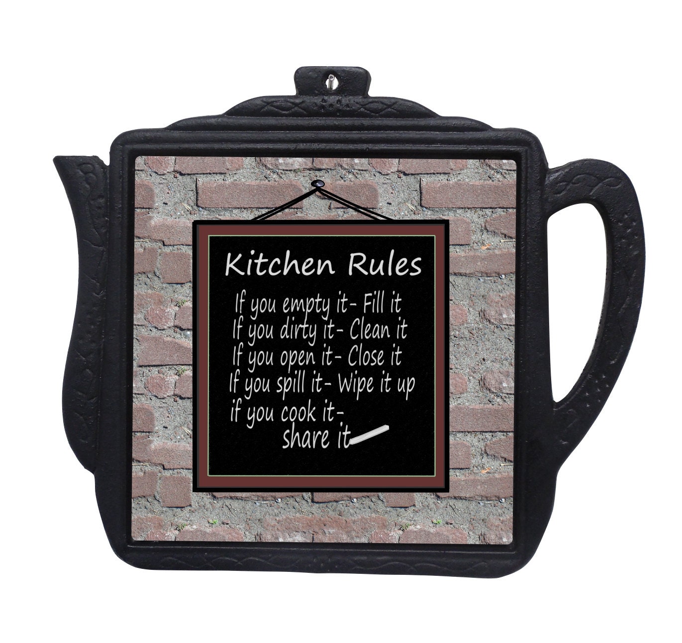 Kitchen Rules Plaque Home Decor Wall Plaque Kitchen signs