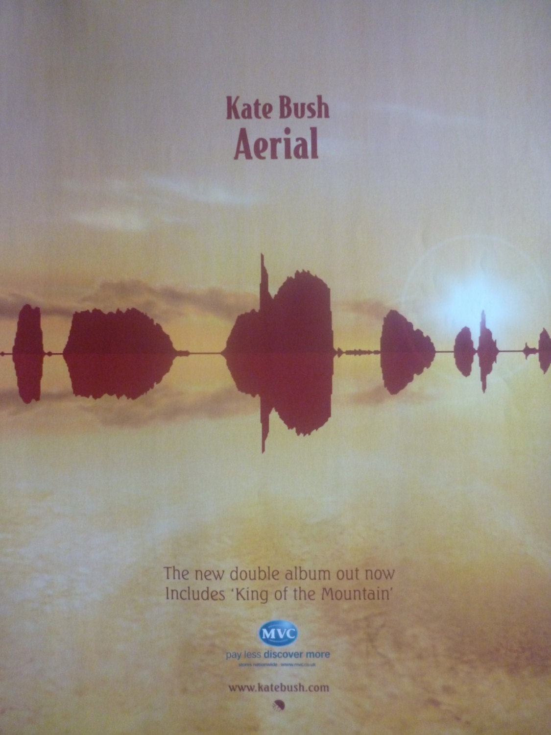 Kate Bush Aerial Mounted Original Press Poster