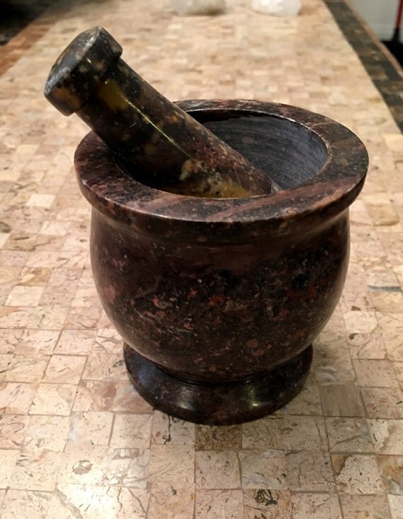 Mortar and Pestle Stone Mortar and Pestle by NewEarthGiftAndBeads