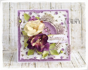 Unique handmade card for Any Occasion, Anniversary, Wedding