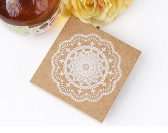 Stamp BIG Floral Lace Wooden Rubber / Craft Favour Calligraphy Scrapbooking / Wedding Party card making Stationery #501