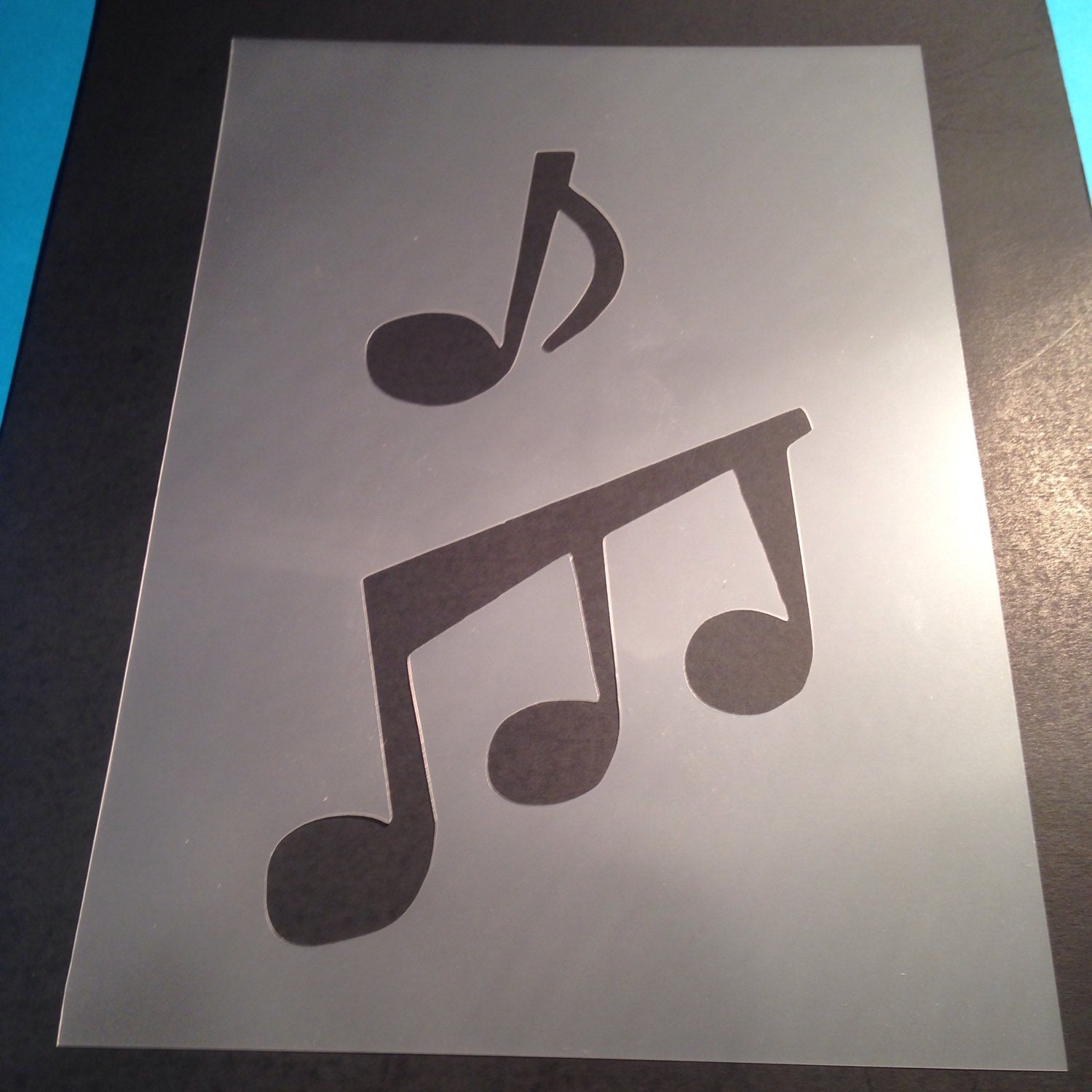 music notes stencil template card making plaque design mylar