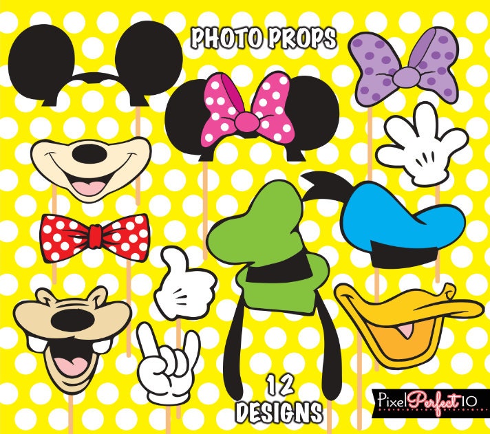 MICKEY MOUSE Photo Booth Props Mickey Mouse birthday Mickey