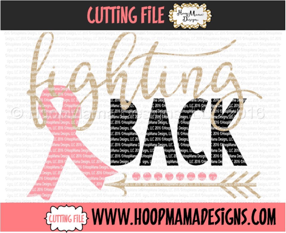 Childhood or Breast Cancer Awareness SVG Fighting Back