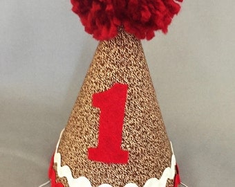 Sock Monkey 1st Birthday Hat