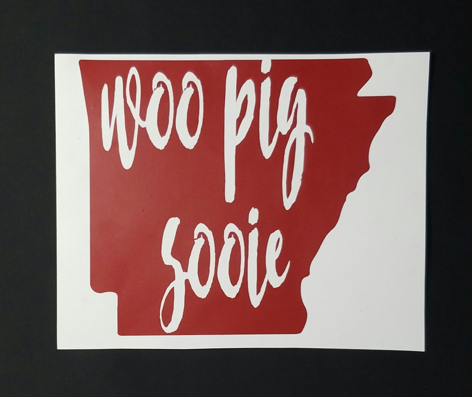 Woo Pig Sooie Arkansas Razorback Vinyl Car by ThecreativeedgByKari
