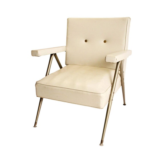 mid century modern chair white vintage 50s vinyl lounge mid century modern chair white vintage 50s vinyl lounge