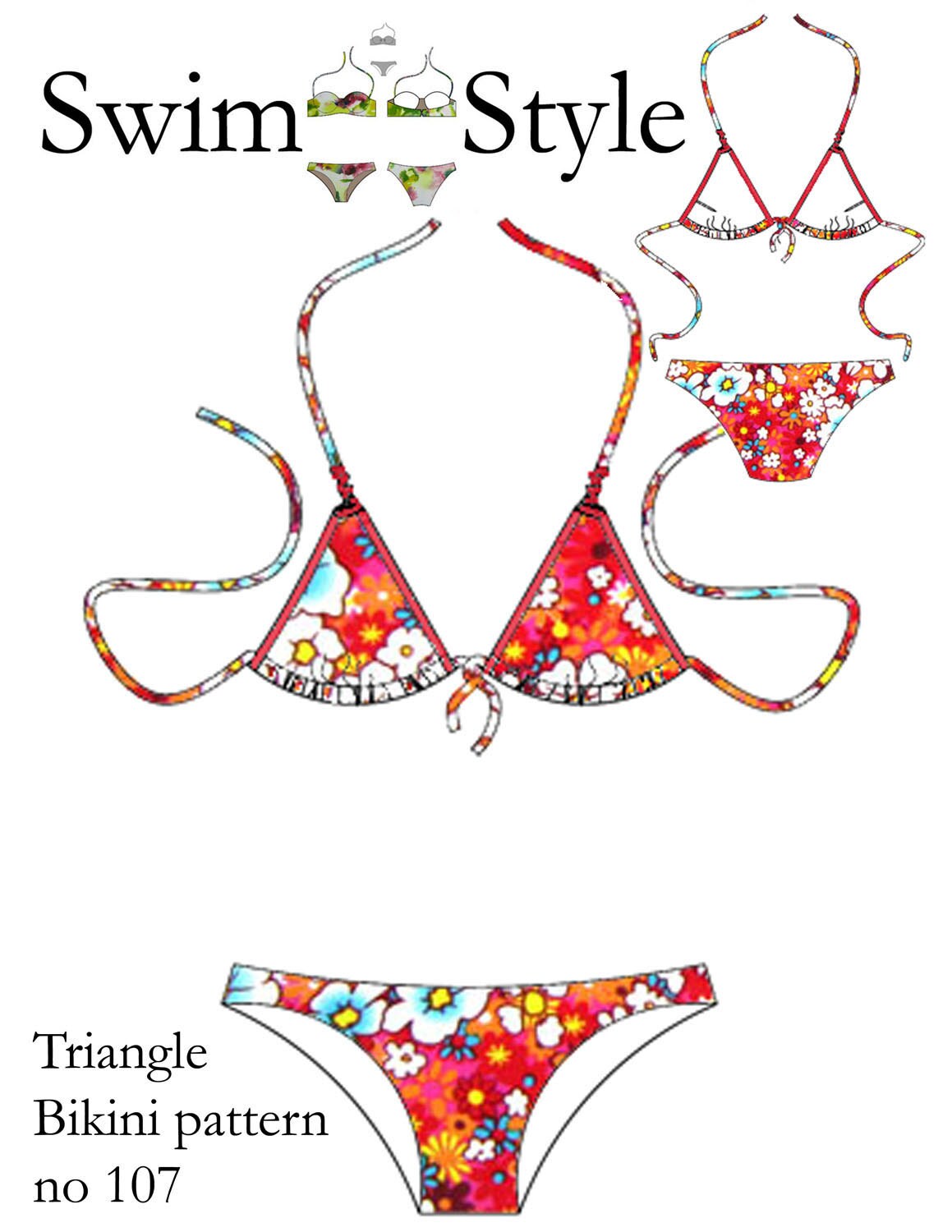 Triangle Bikini Women S Sewing Pattern Size 8 By Swimstylepatterns