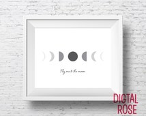 Unique moon printable related items | Etsy