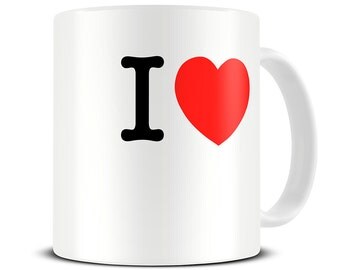 Personalized I Love Mug - Custom Coffee Mug - Personalized Mug - Custom Mugs - Customized Mug MG467