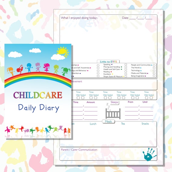 Childminders Diary Nursery Diary EYFS Early Years Daily