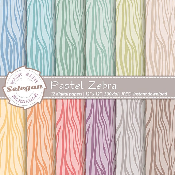 zebra print Pastel Zebra digital scrapbook paper
