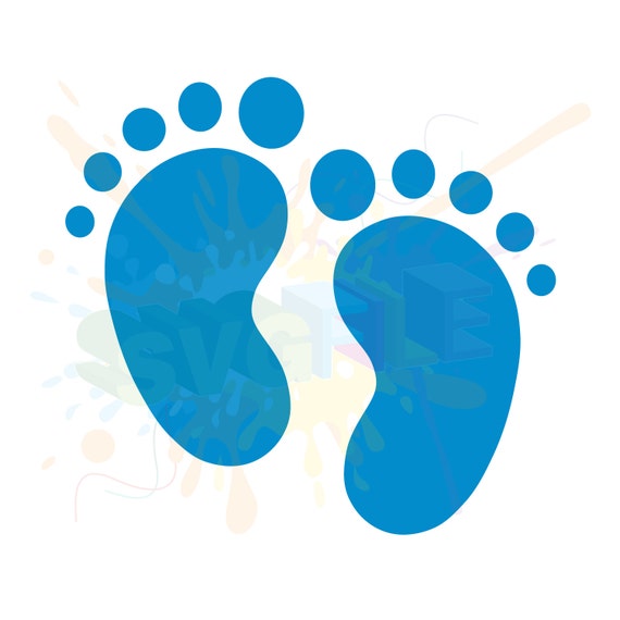 Download Baby Feet SVG Files for Cut Footprint Cricut Shower Designs - SVG Files for Silhouette - Instant ...