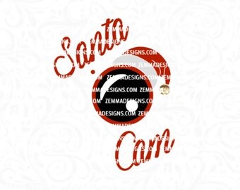 Christmas ornament svg - floating ornament svg - ornament svg - santa cam svg - holiday svg files - camera svg - svg santa - Zemma Designs