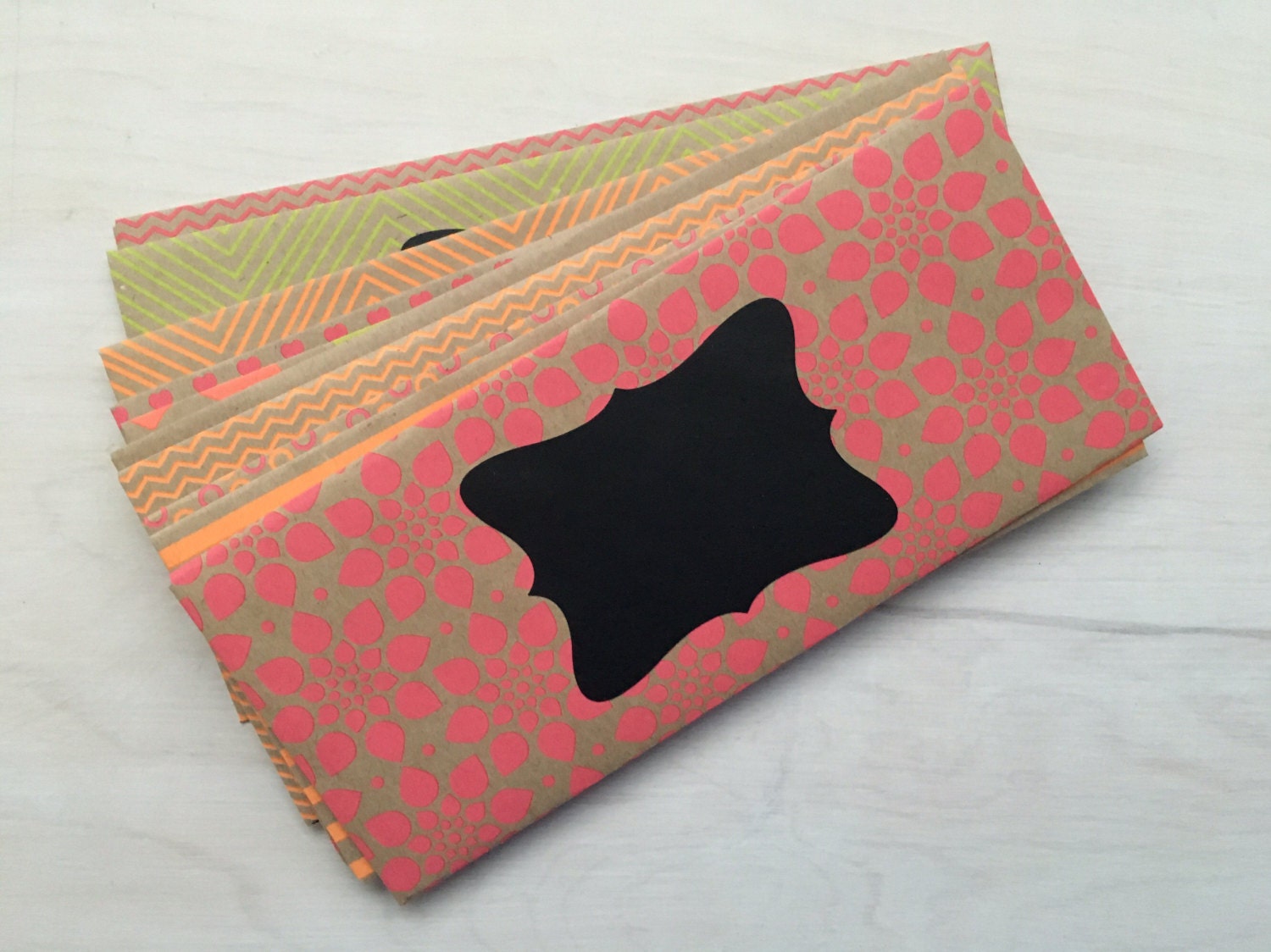 Multicolored cash envelopes set of 10 with by CraftySundays