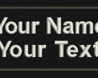 2 Line, Personalized Custom Name Tapes ,Tactical,Military Name Tape, Monogram, Labels, Velcro, Iron on, Sew on, Morale Patch.